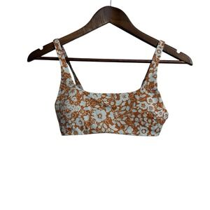 Everlane bikini top women's XXS‎ floral romantic cottage square neck ReNew NEW